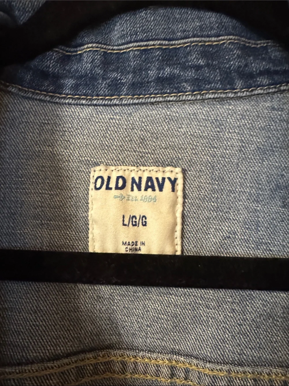 Old Navy Blue Denim Jacket with Button Front - Picture 2 of 3